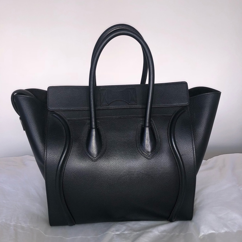 Celine Mini Luggage Handbag in Drummed Calfskin - Picture 3 of 7